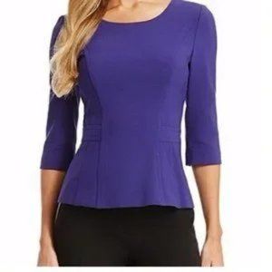 Hugo Boss Ivero Peplum Shirt 3/4 sleeve Size Large